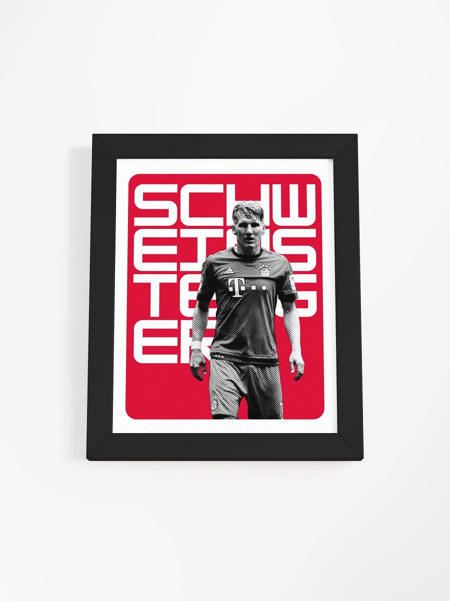 Bastian Schweinsteiger BW Bayern Munich Name Art Framed Print product image (8)