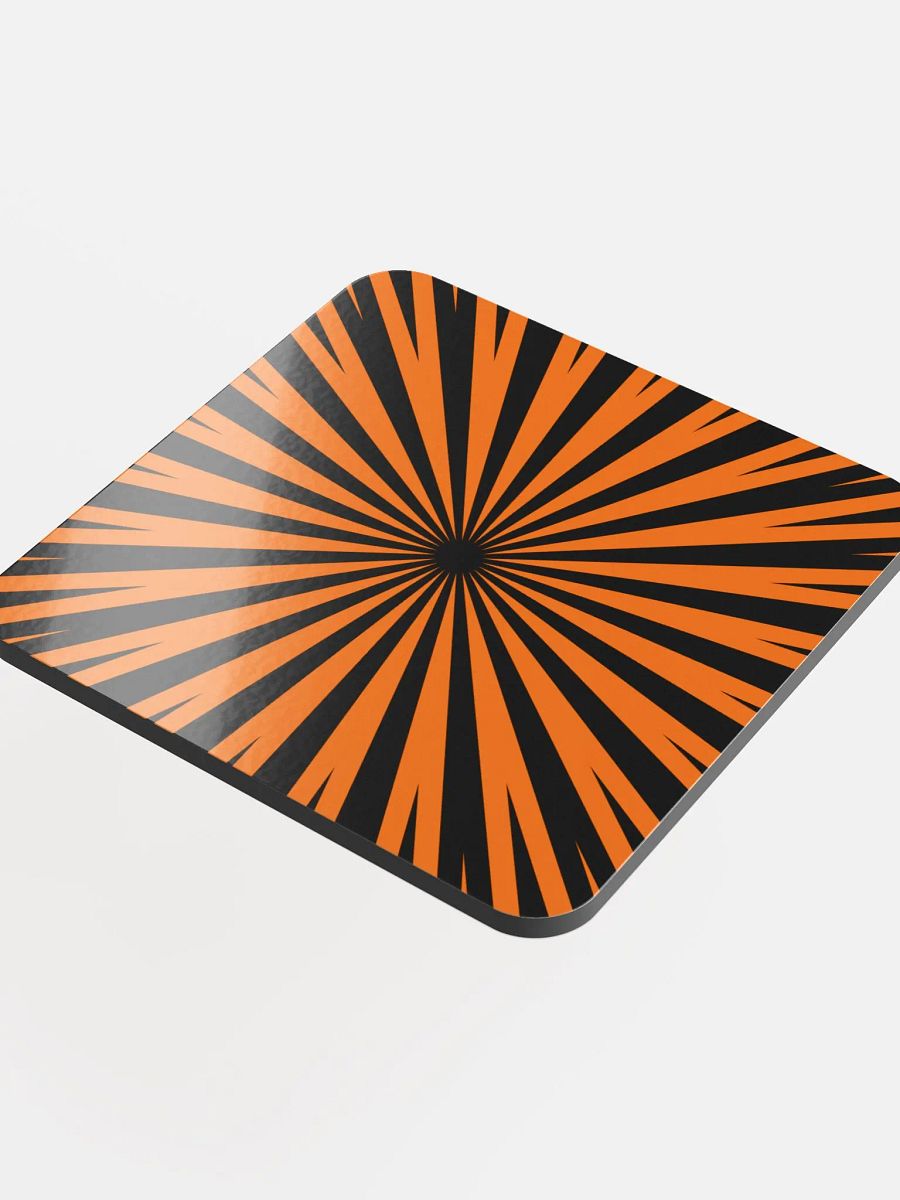 Halloween Circus Spirals Coaster, Orange Black Home Decor product image (4)