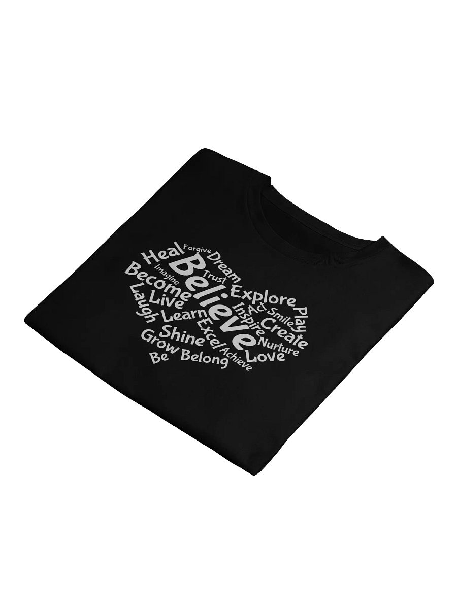 Motivational Heart Word Cloud Crop Top - Black product image (6)