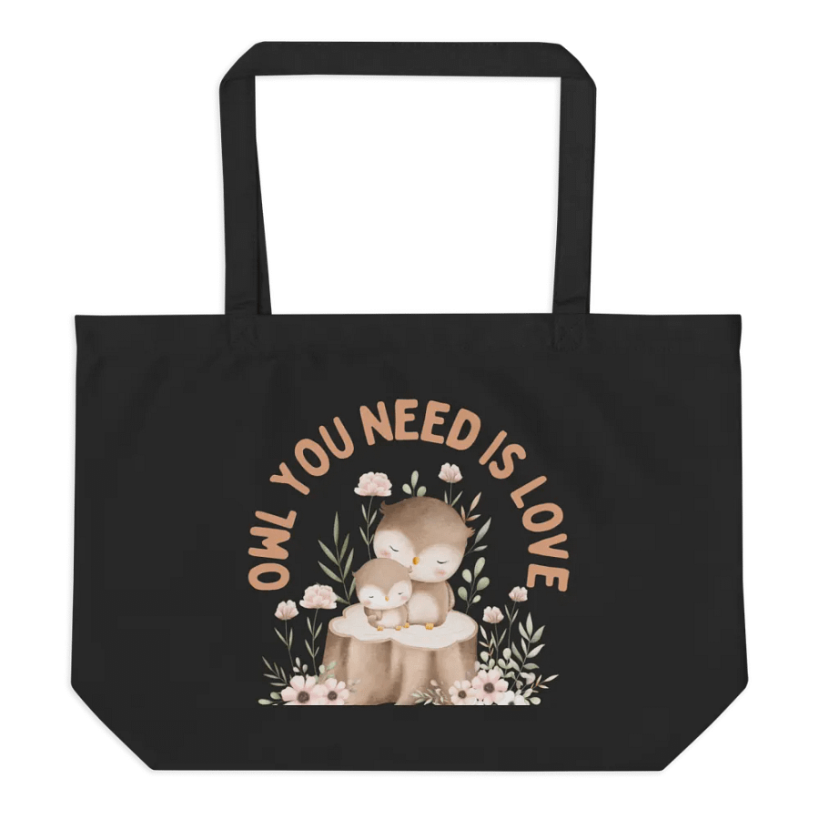 Whimsical Owl Love Organic Tote product image (2)