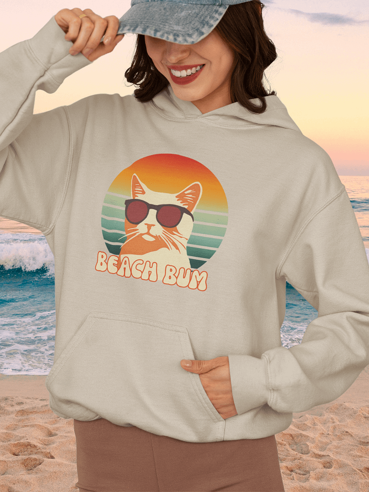 Beach Bum Cat Sunglasses Hoodie product image (1)