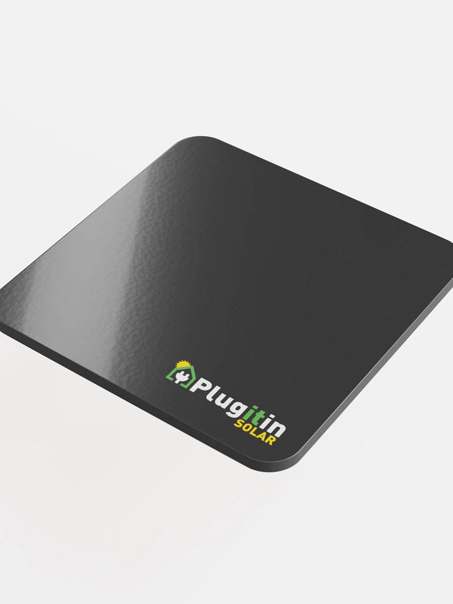 Plug It In Solar High-Quality Glossed Cork Coaster product image (4)