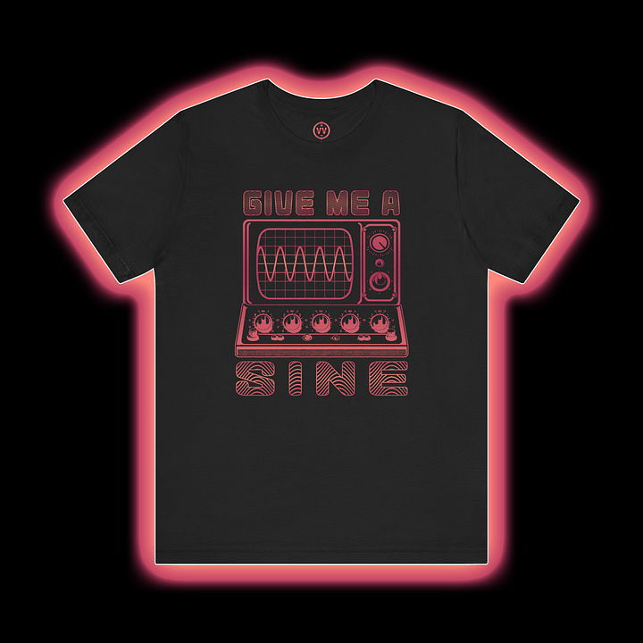 Give Me A Sine - Modular Synthesizer Waveform T-Shirt (FLAME PRINT) product image (1)