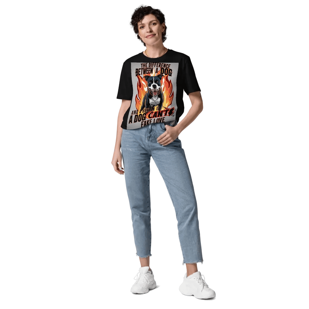 Flaming Love Dog Graphic T-Shirt product image (13)