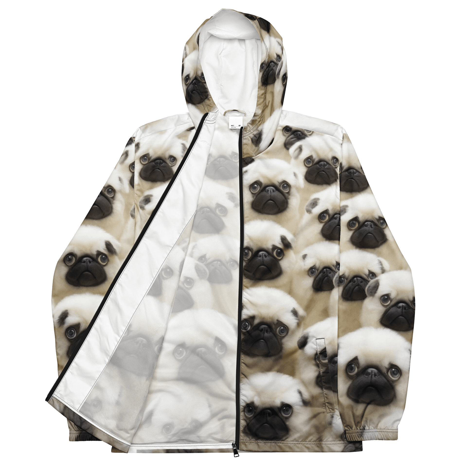 Pug Parade All-Over Print Windbreaker product image (4)
