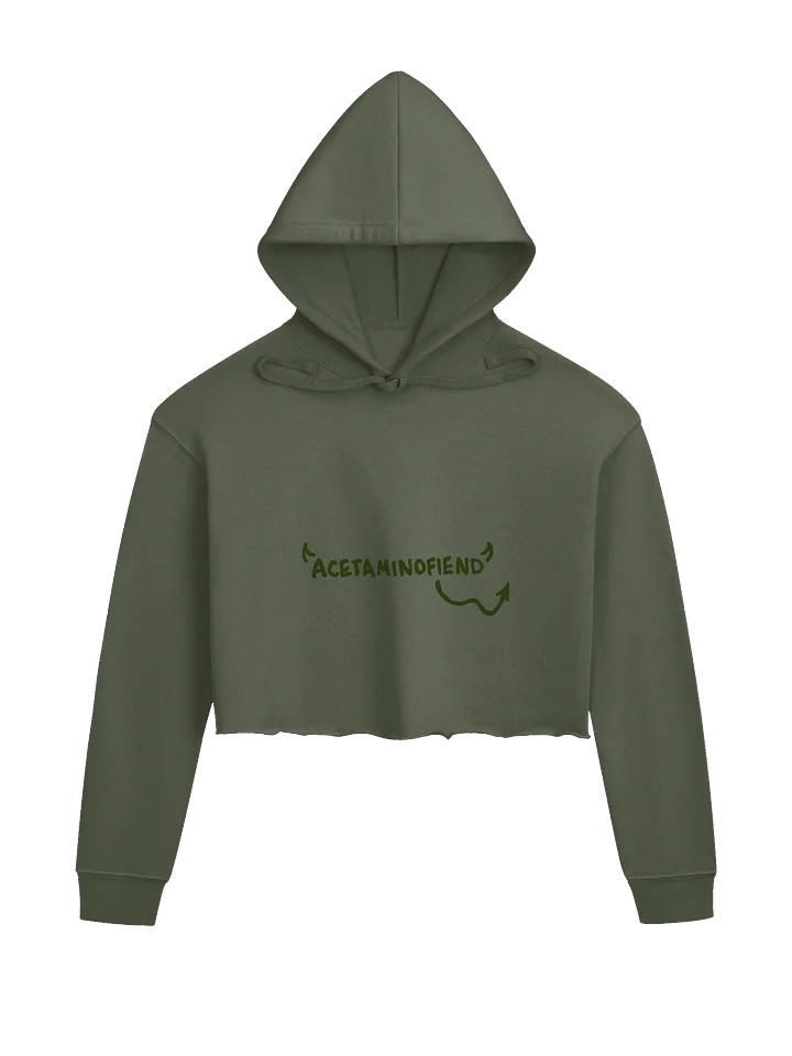ACETAMINOFIEND duotone green cropped hoodie product image (1)