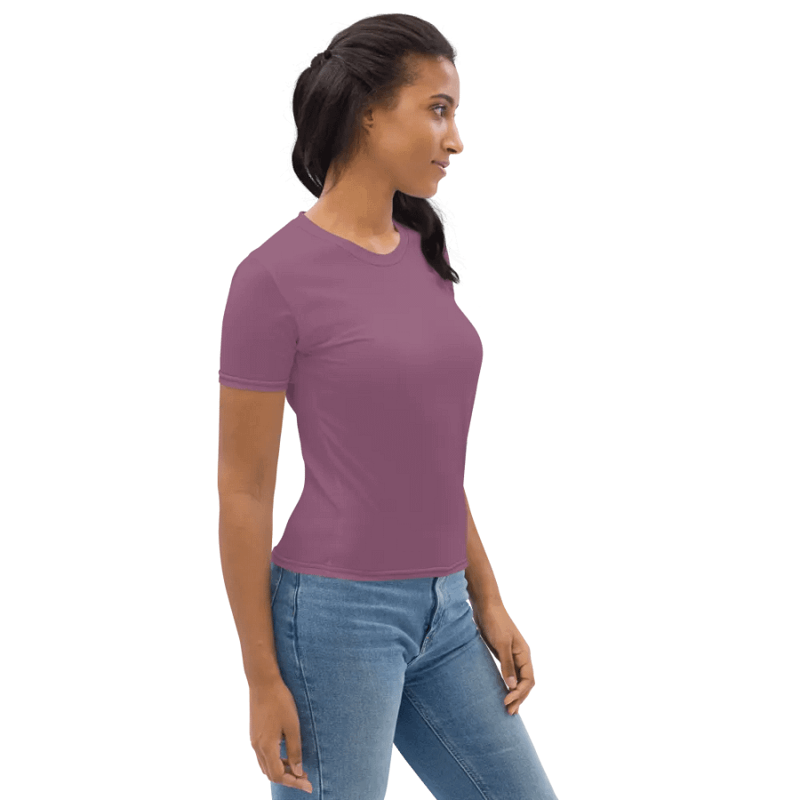 Plain Dark Lilac Purple Soft Summer Women's Crewneck Polyester Heavyweight Premium T-Shirt by Treasure Pie product image (9)
