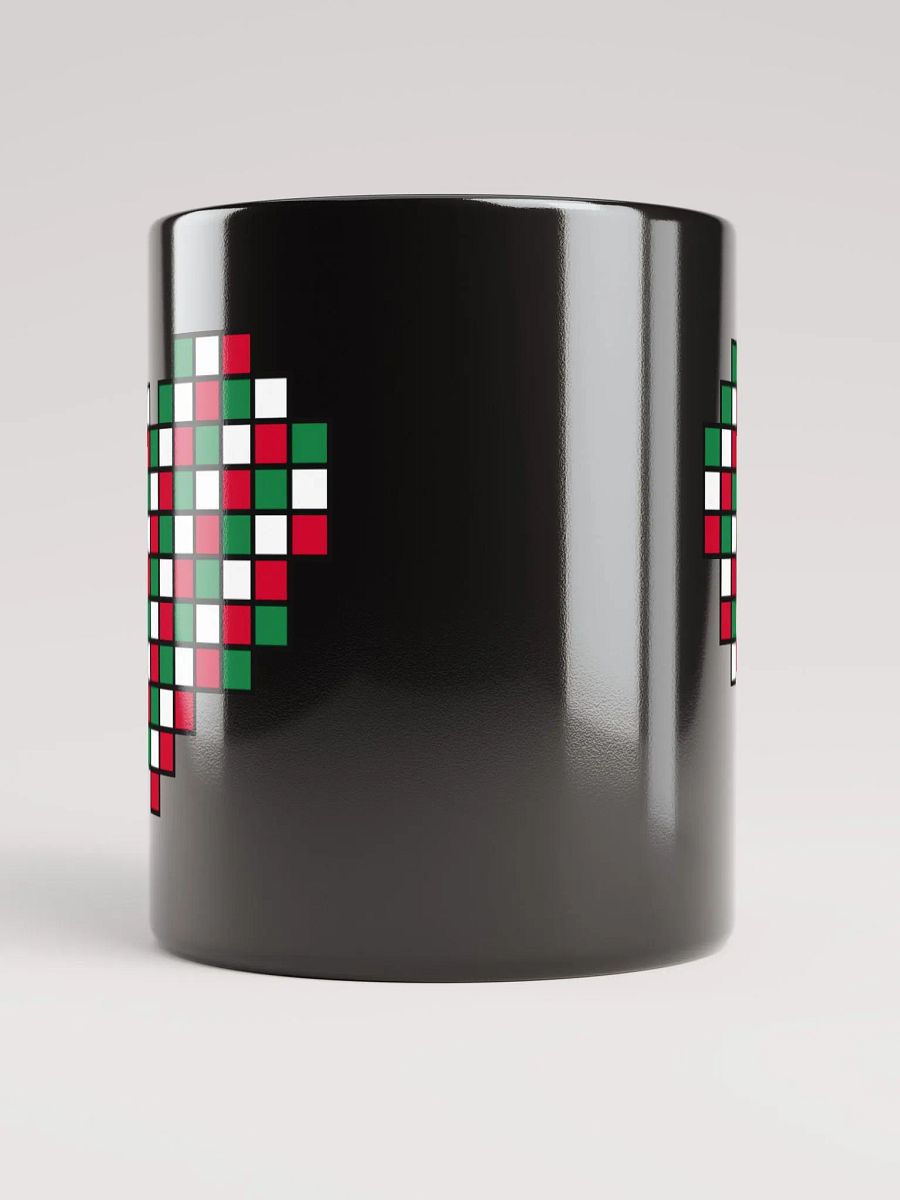 Candy Cane Heart Black Glossy Mug product image (3)