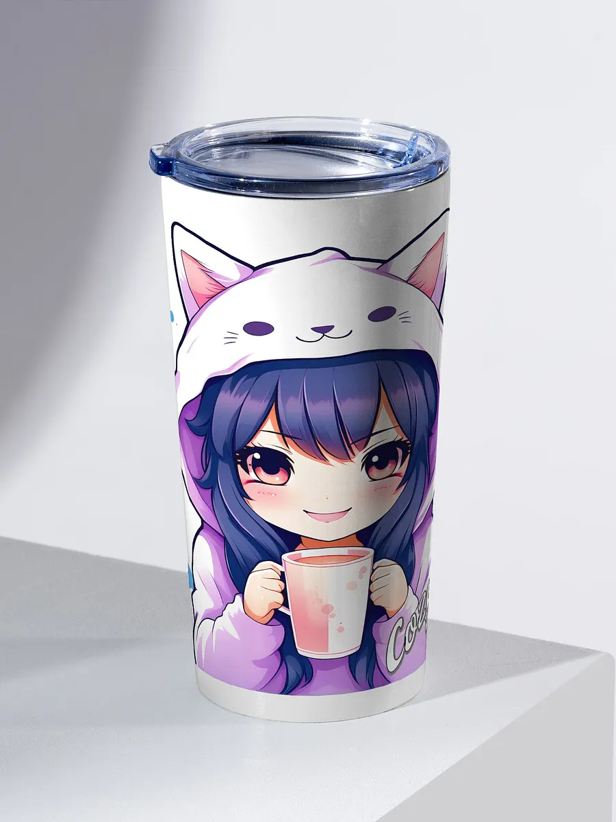 Cozy Kawaii Anime Girl 20 oz Stainless Steel Tumbler product image (3)