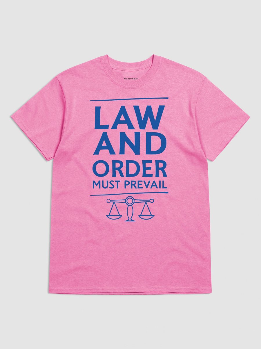"Law & Order Must Prevail" Essential Truth Tee - Blue Ink product image (5)