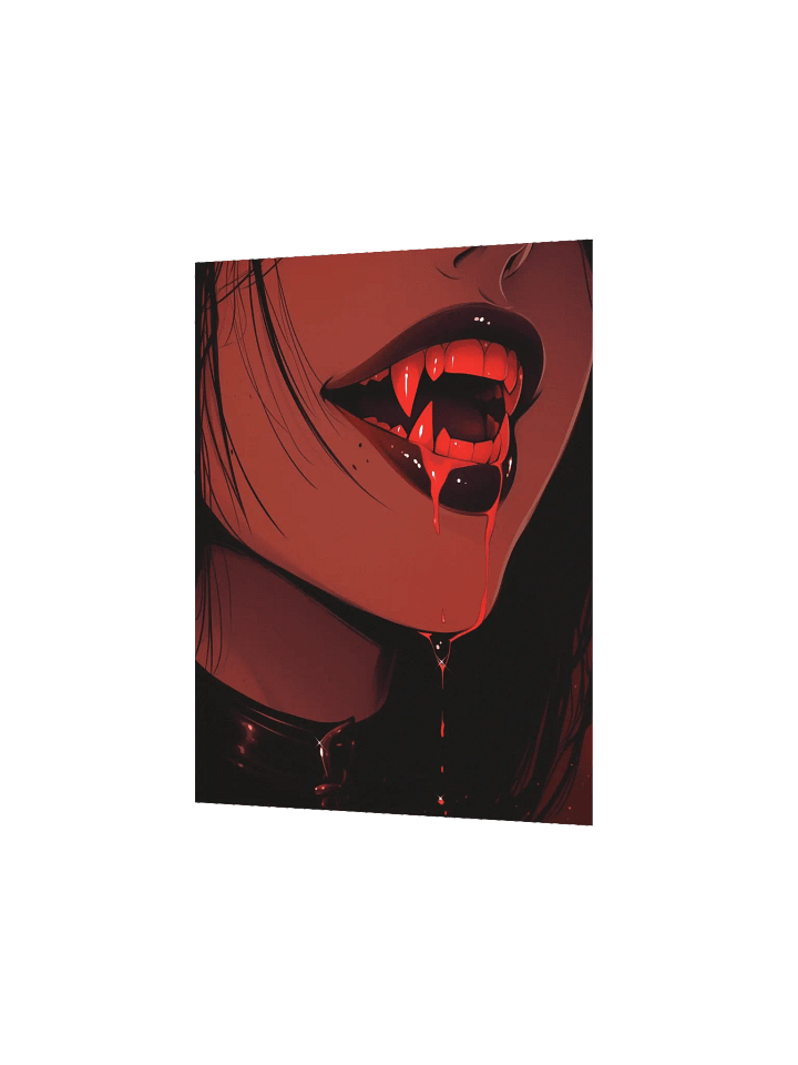 Bloody Vampiric Fangs Matte Poster product image (8)
