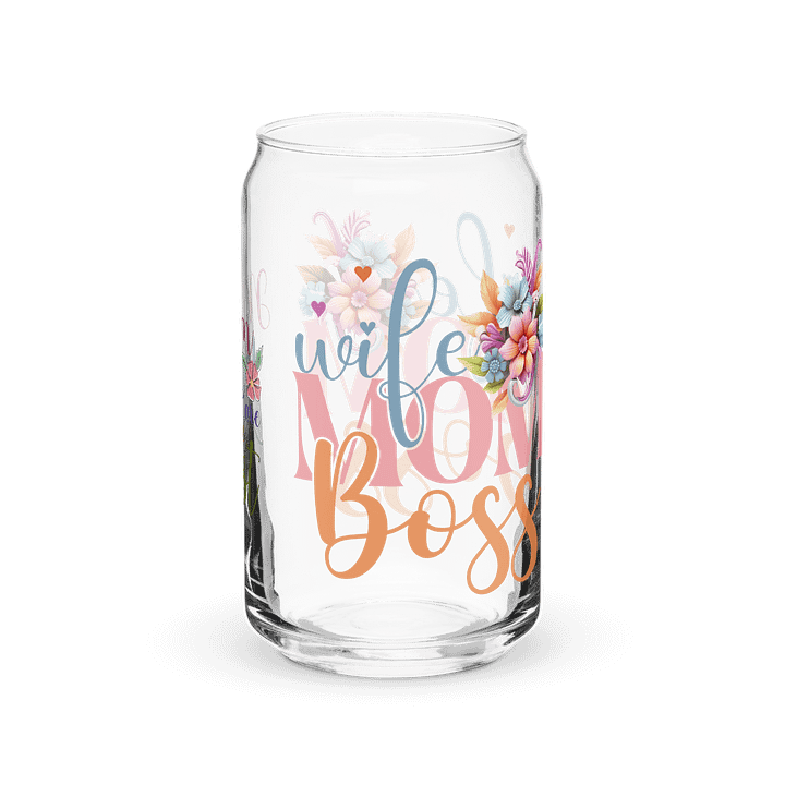 Wife Mom Boss Can-Shaped Glass product image (1)