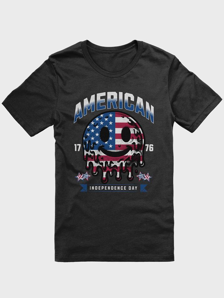 America smiley shirt, America emoji flag Tshirt, America groovy 4th of July tee product image (1)
