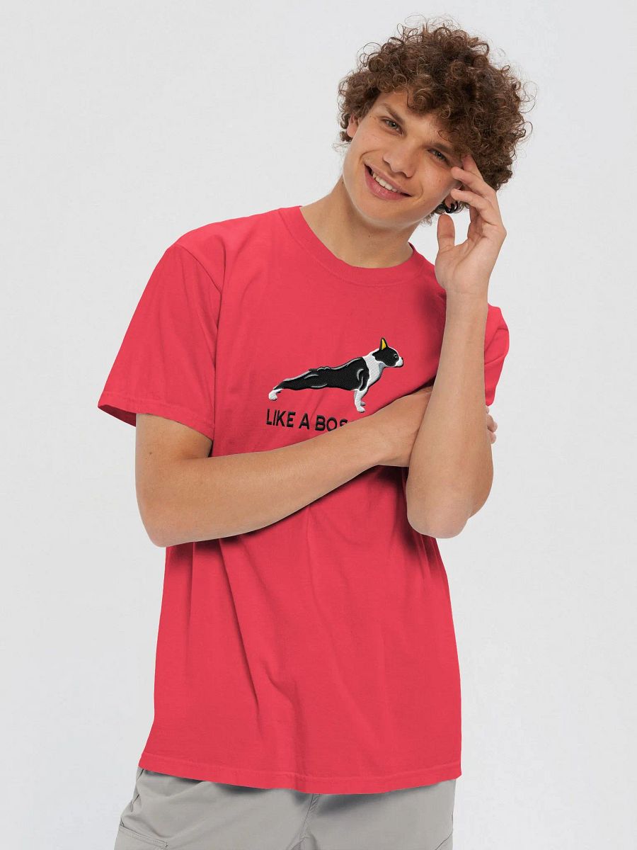 Like a Boss-ton T-Shirt(Embroidered) of a Boston Terrier product image (11)