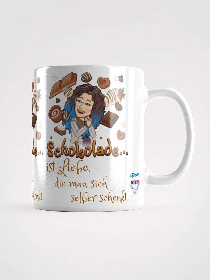 Weiß glänzende Tasse, Schokolade1 product image (1)