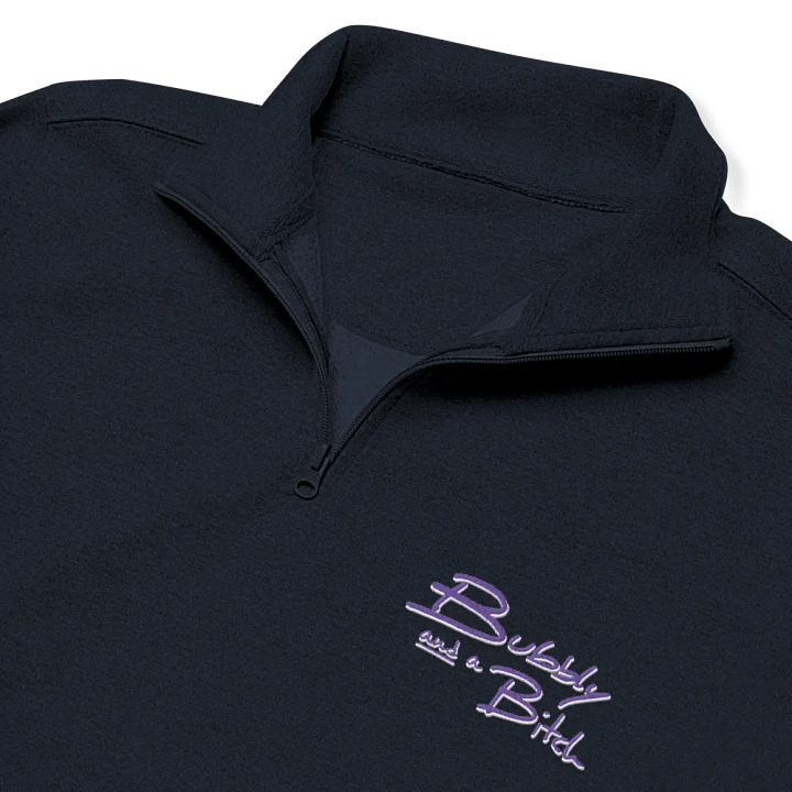 Bubbly and a B*tch (purple+white shadow design) embroidered quarter zip product image (11)