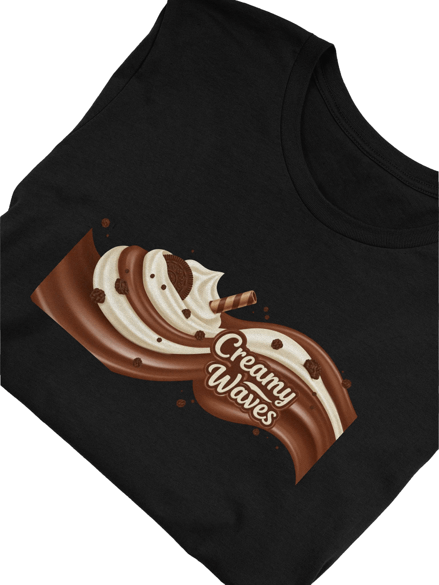 Whimsical Creamy Wave Print T-Shirt product image (47)