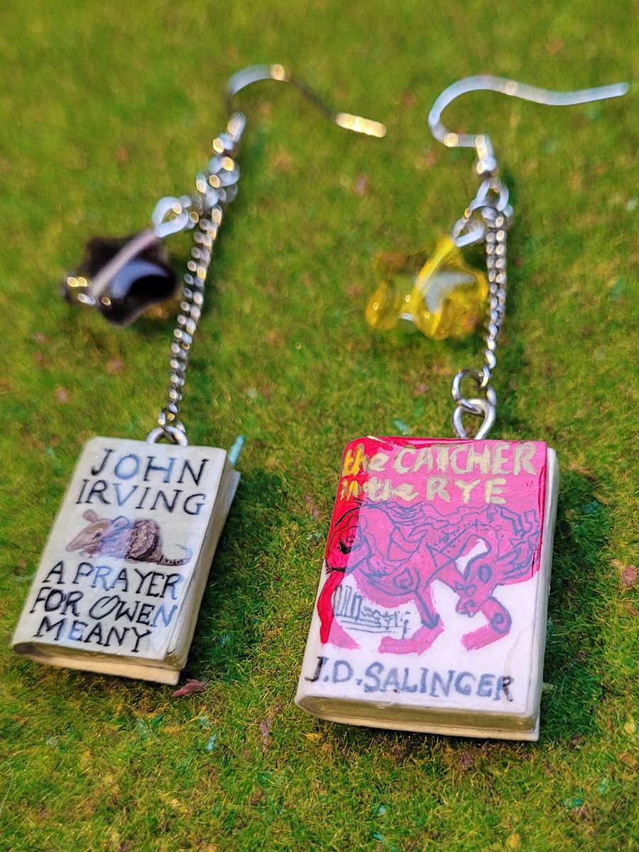 Book Earrings - choose your own design! product image (1)