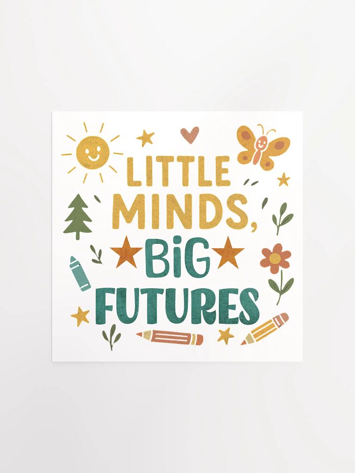 Little Minds Big Futures Poster – Retro Classroom Wall Art for Teachers product image (2)
