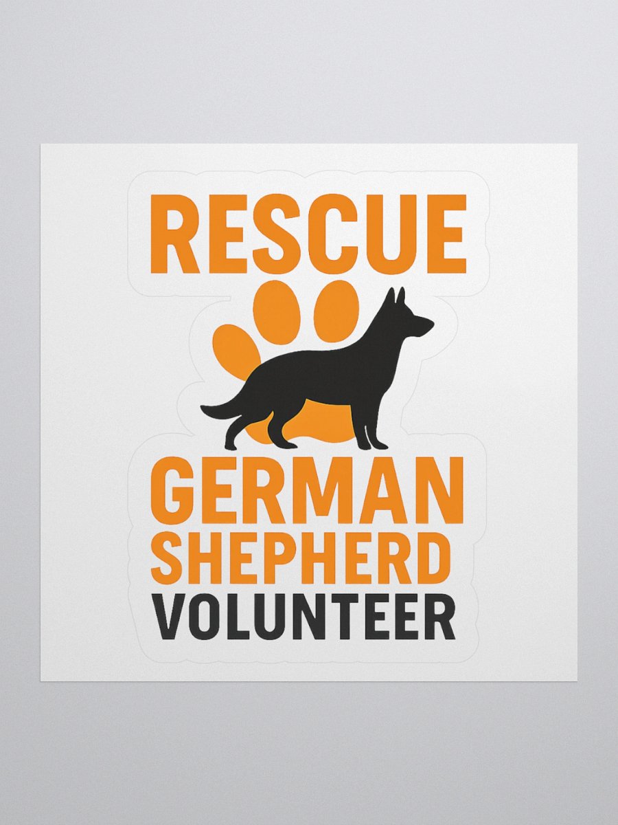 Rescue German Shepherd Kiss Cut Stickers product image (1)