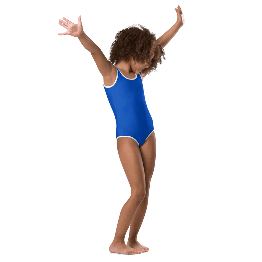 Kids Plain Color Absolute Blue Kids Swimsuit product image (1)