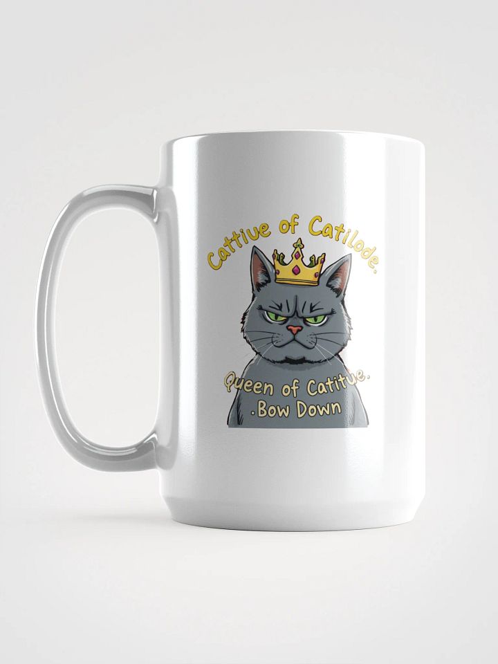 Cattitude Queen: Bow Down to Feline Royalty Mug product image (2)