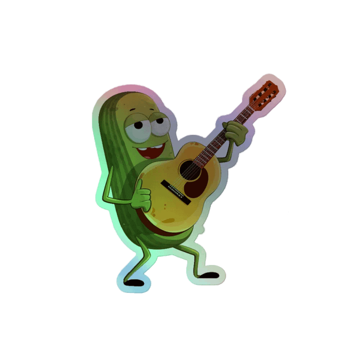 Holographic Dill-icious Pickle Sticker product image (2)
