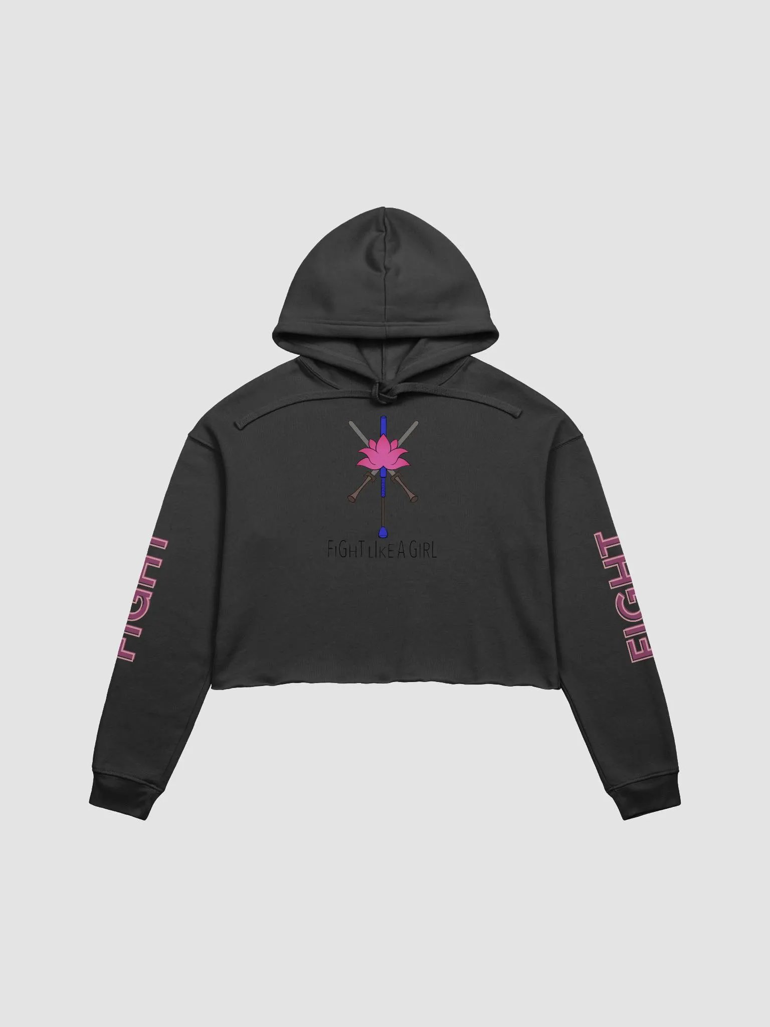 Fight Like a Girl Crop Hoodie product image (3)