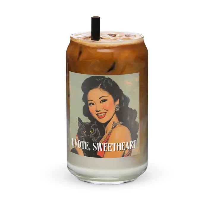 I Vote Sweetheart 3 Can-Shaped Glass product image (2)