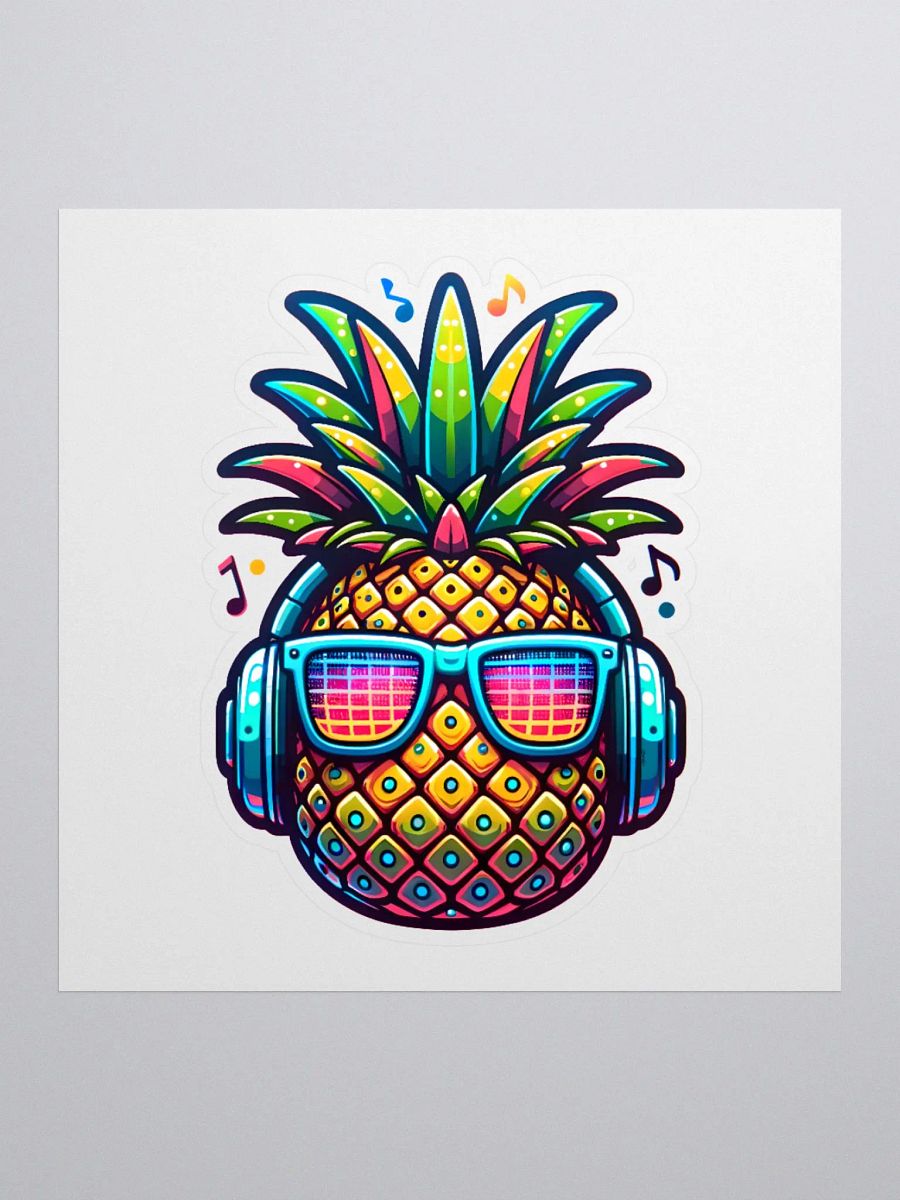 Raver Pineapple with Headphones Sticker product image (2)