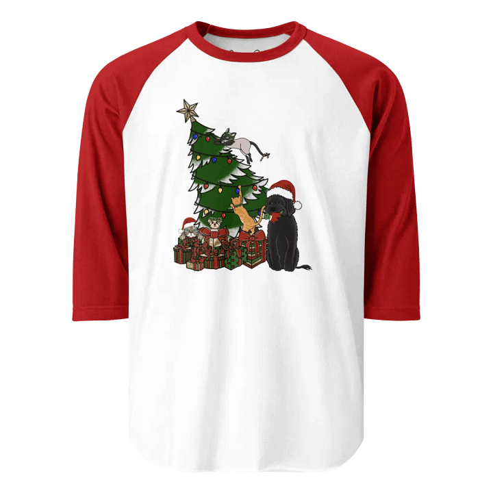 Christmas Furbabies Raglan Two-Tone Top product image (16)