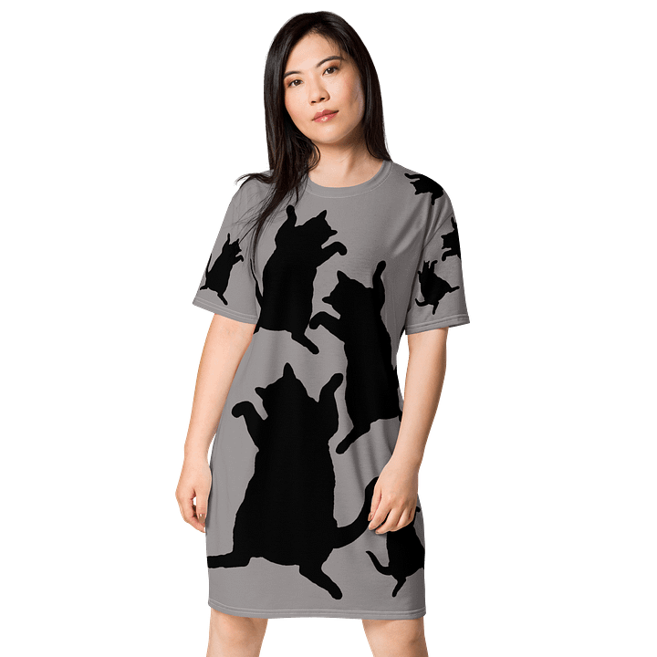 Childless Cat Ladies Run This Country Grey T-Shirt Dress product image (1)