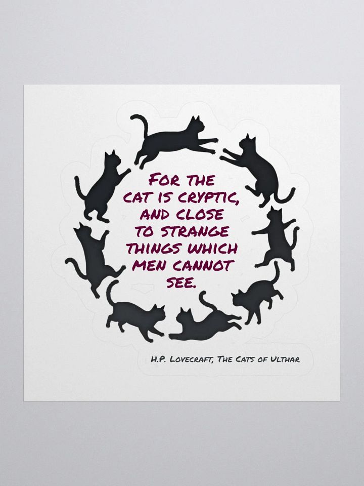 For the Cat Lovecraft Sticker product image (1)