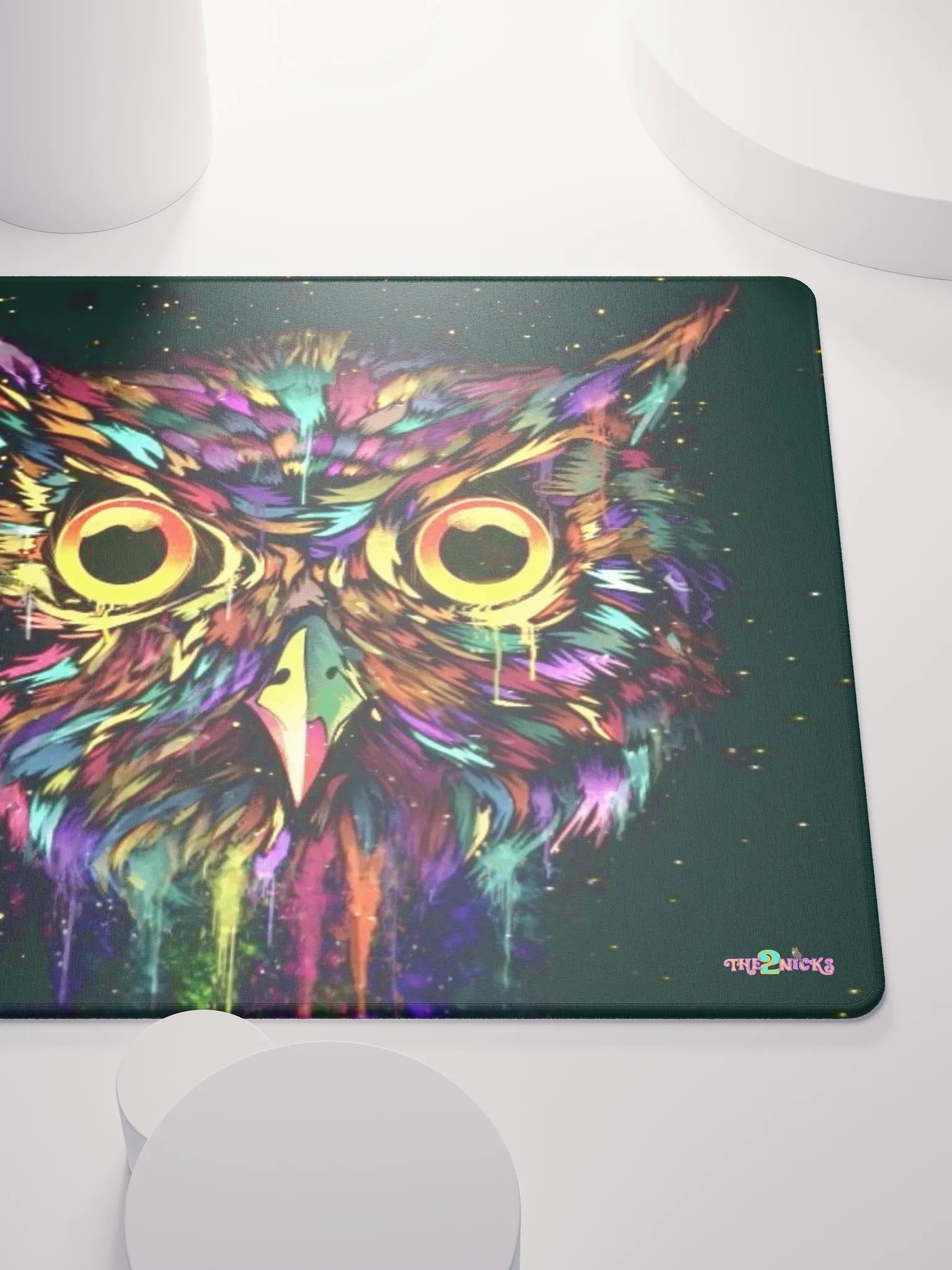 Drippy Owl Gaming Mouse Pad (Black) product image (5)