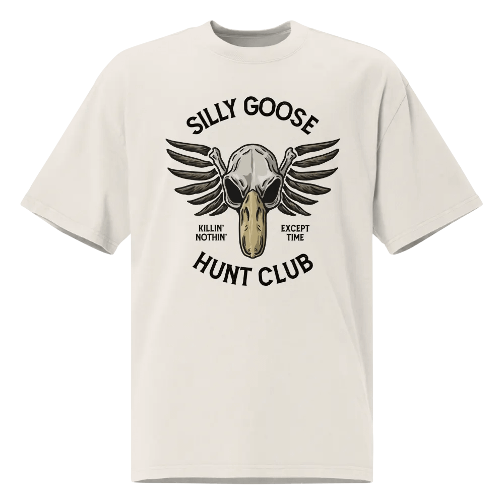Silly Goose Hunt Club | Oversized Tee | Bone product image (1)