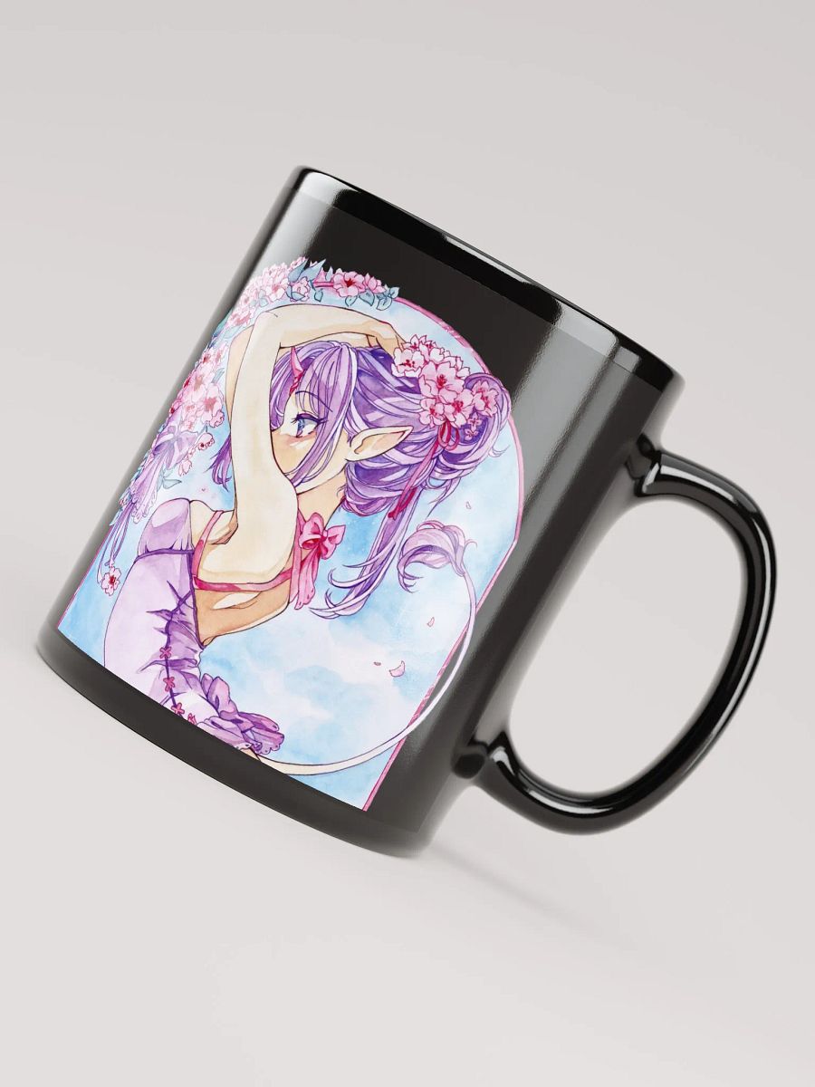 Unicorn and Lilac Black Glossy Mug product image (4)