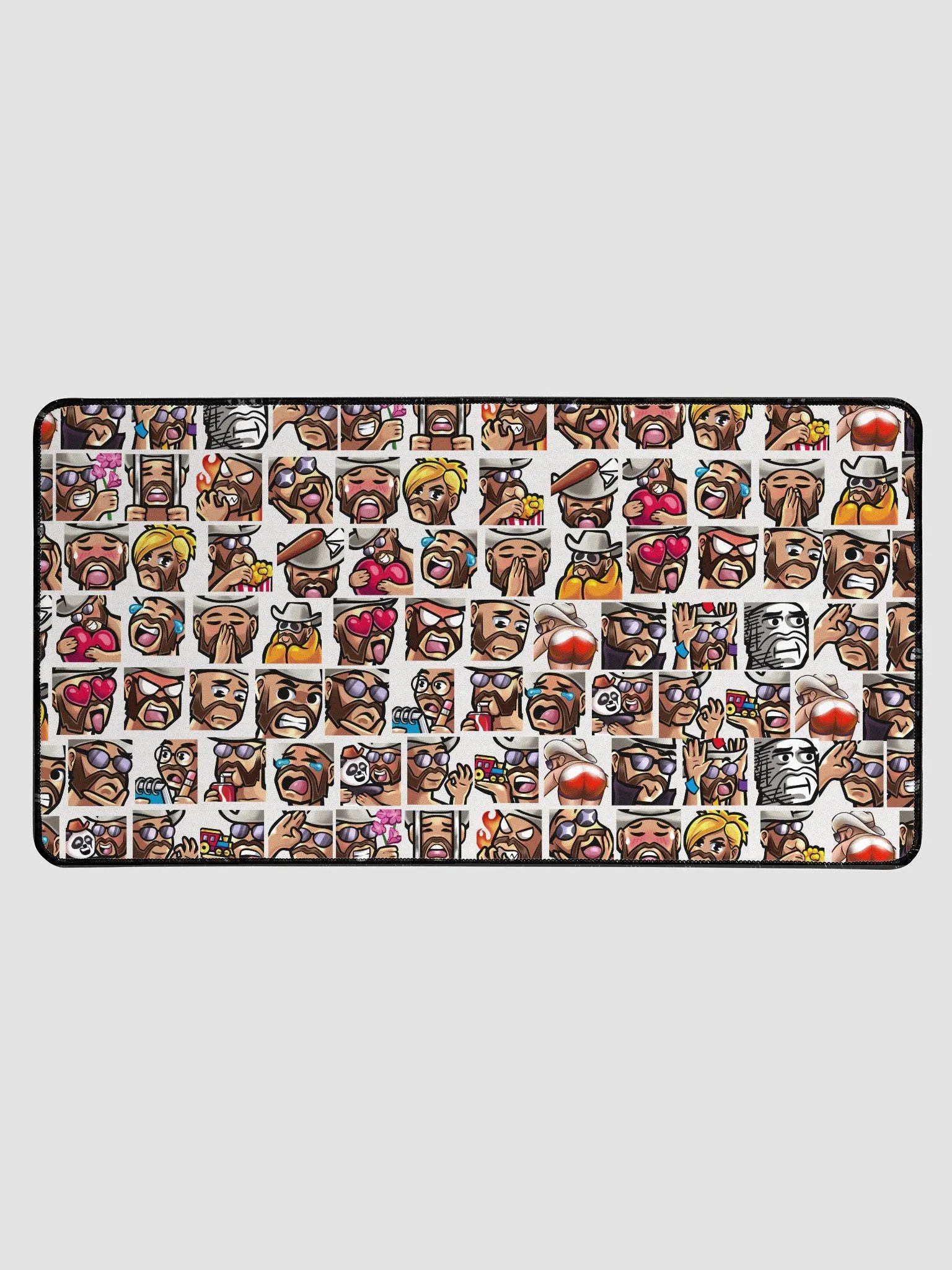 KJ Emotes Desk Mat - White product image (1)