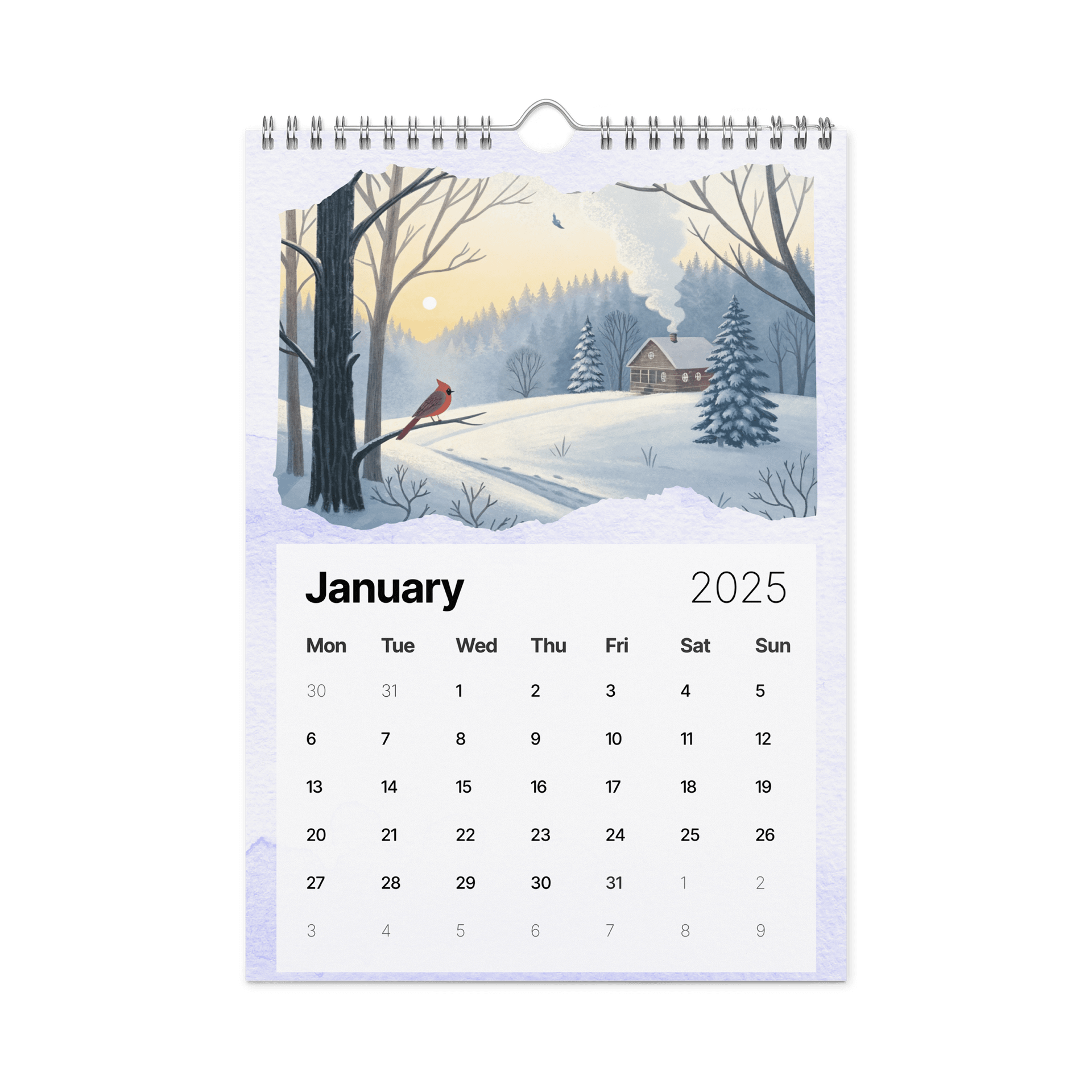 WATERCOLOR SEASONAL SCENES WALL CALENDAR 2026 product image (6)