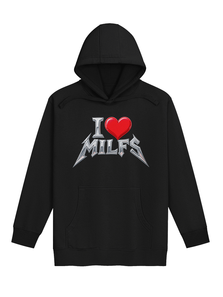 I ❤️ MILFS Metal Hoodie | Classic Meme Streetwear | Cotton Heritage Premium Hoodie product image (2)
