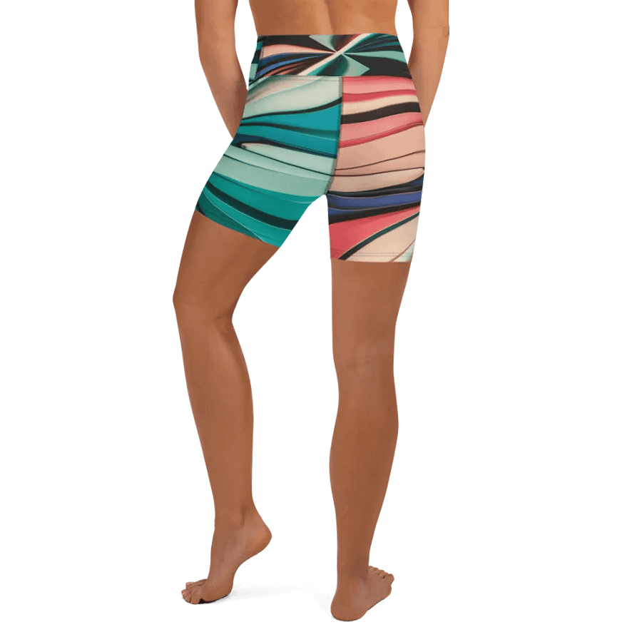 Abstract Geometric Women's Yoga Shorts in Vibrant Colors (XS-XL) product image (7)