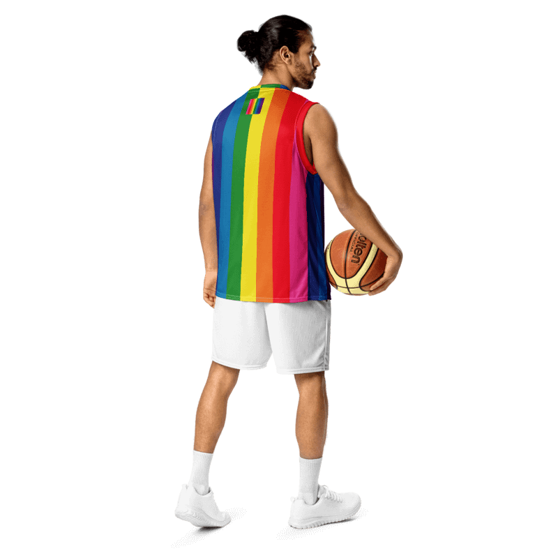 1978 Rainbow Pride Flag = 8-Color - All-Over Print Basketball Jersey product image (6)