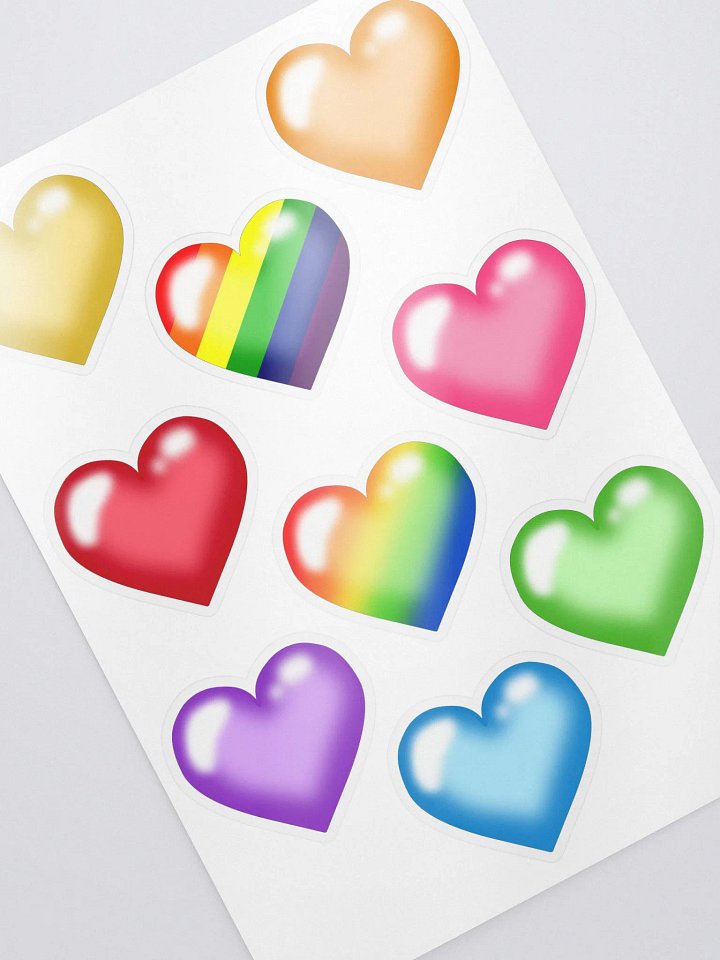 Rainbow Hearts Sticker product image (2)