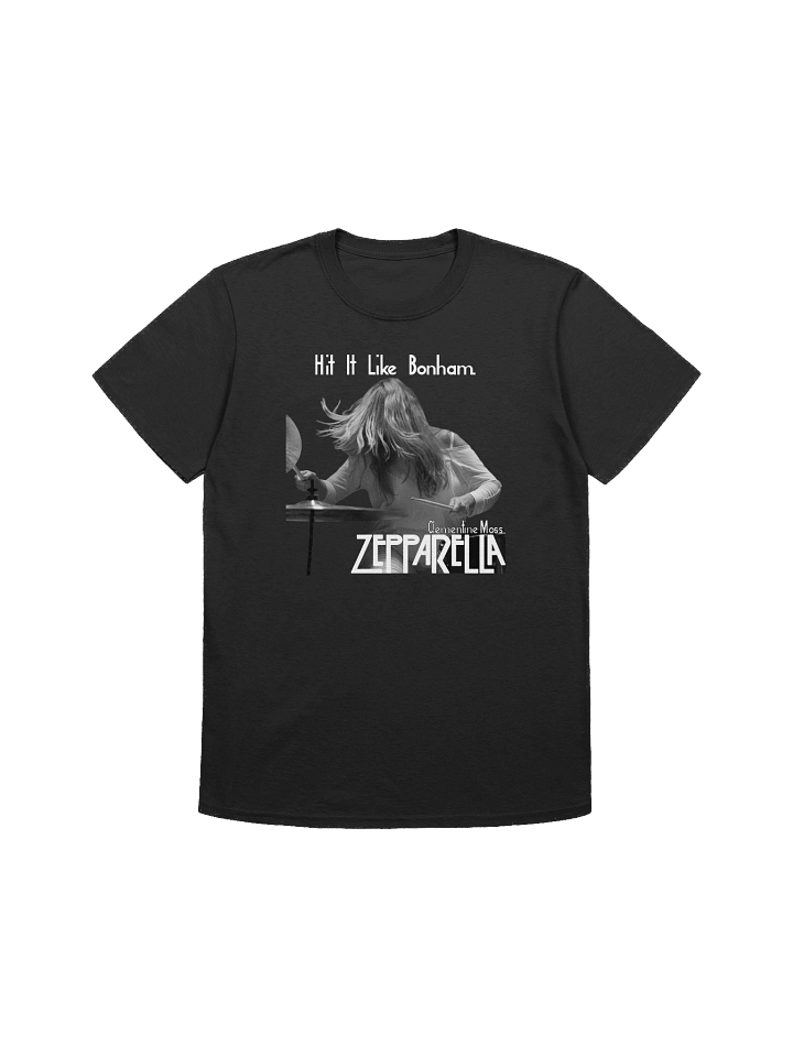 Hit It Like Bonham - Clementine Moss - Tee Black and White Design product image (1)