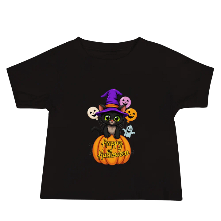 Witchy Cat Halloween Baby Tee product image (2)