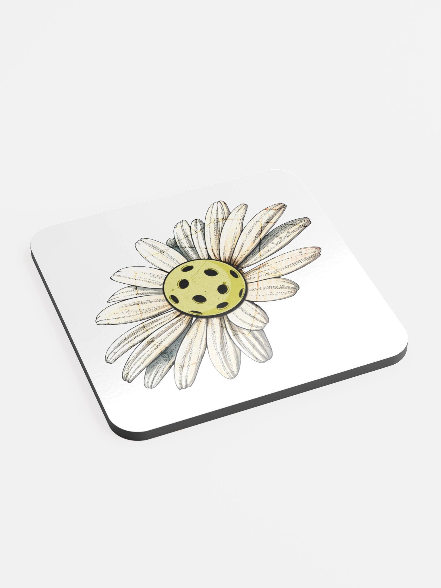 Flower Daisy Pickleball Dreams Glossed Coaster product image (3)