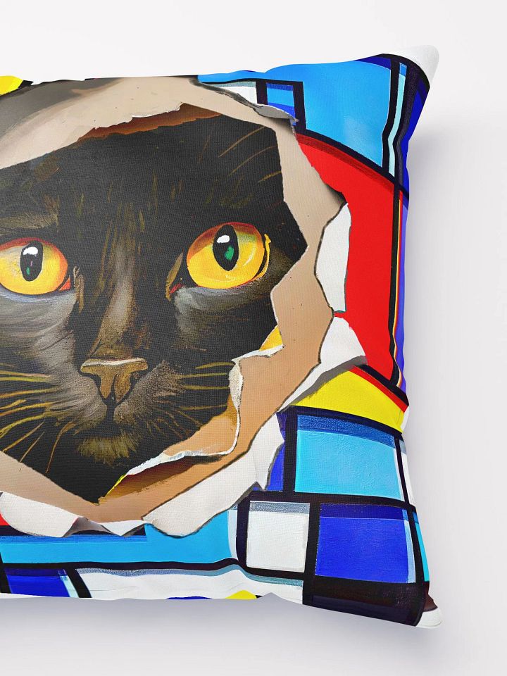 Overly Curious Black Cat Throw Pillow product image (2)