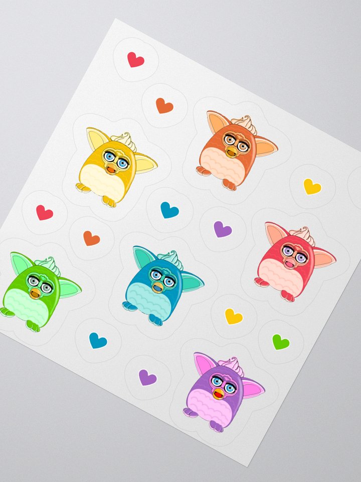 Furbish PRIDE 2025 - Furbs and Hearts Sticker Sheet product image (5)