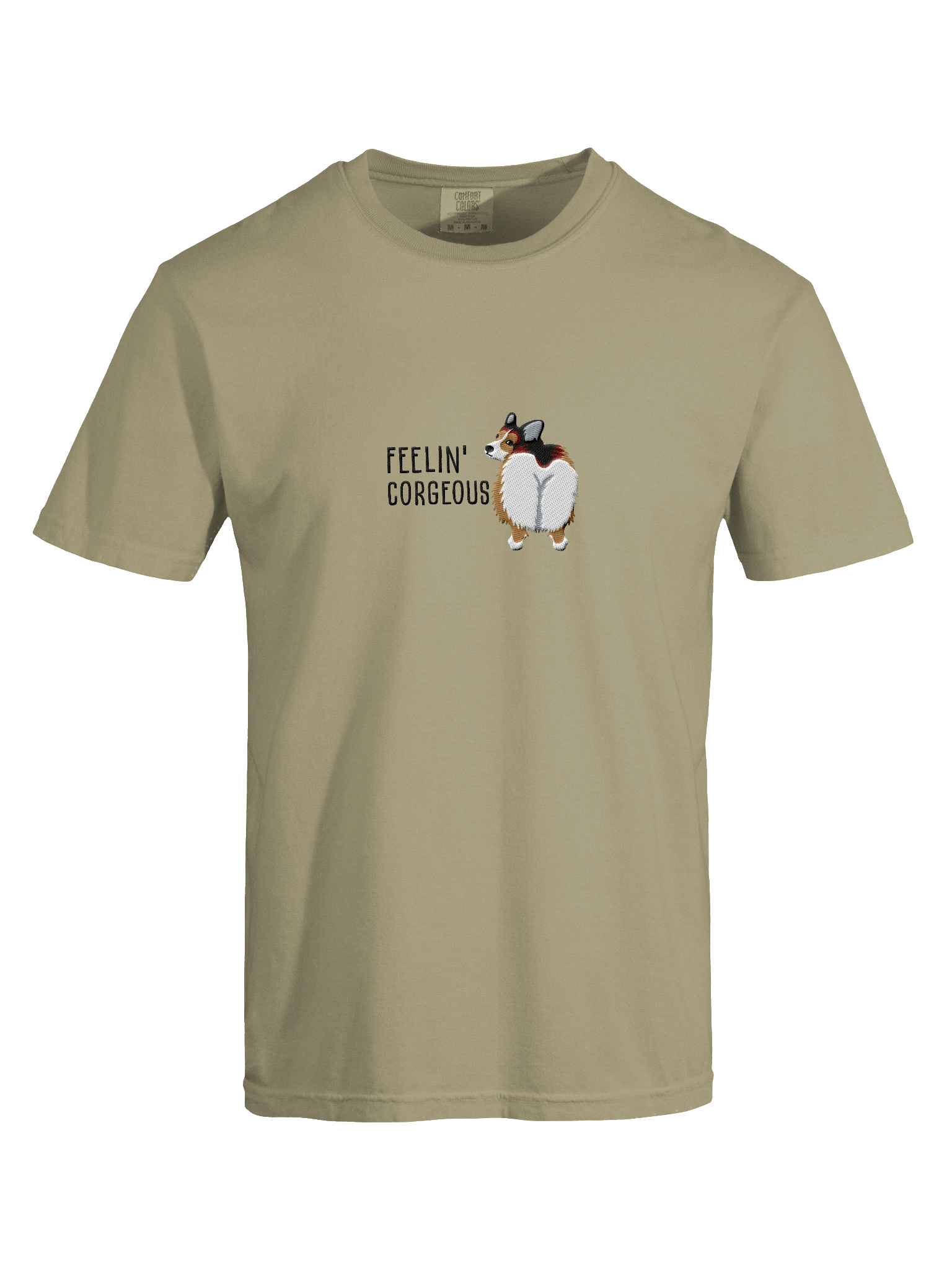 Feelin' Corgeous T-Shirt(Embroidered) of a Pembroke Welsh Corgi(Sable) product image (27)