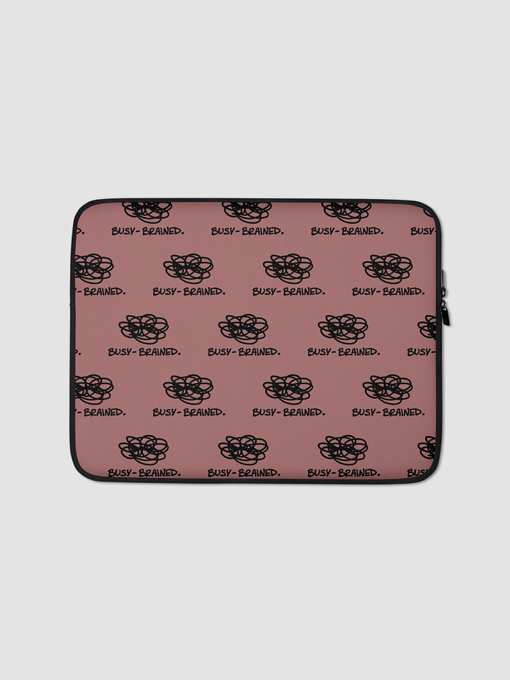 BUSY-BRAINED red laptop sleeve product image (1)