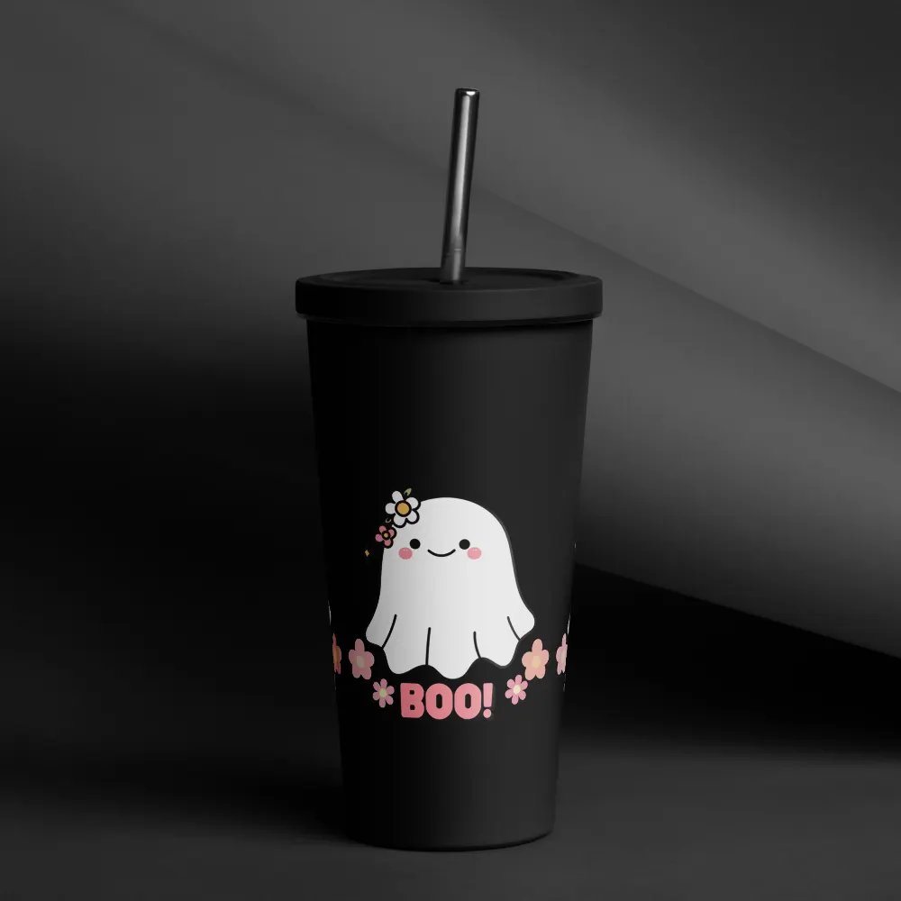 Flower Boo Ghost Insulated Tumbler product image (8)
